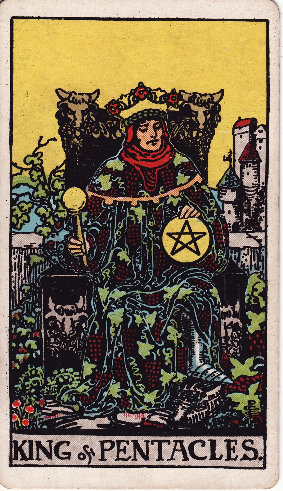 King of Pentacles, from the Rider-Waite-Smith tarot
