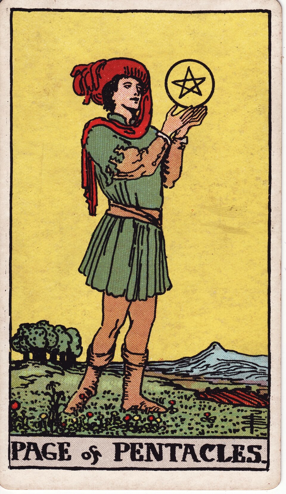 Page of Pentacles, from the Rider-Waite-Smith tarot