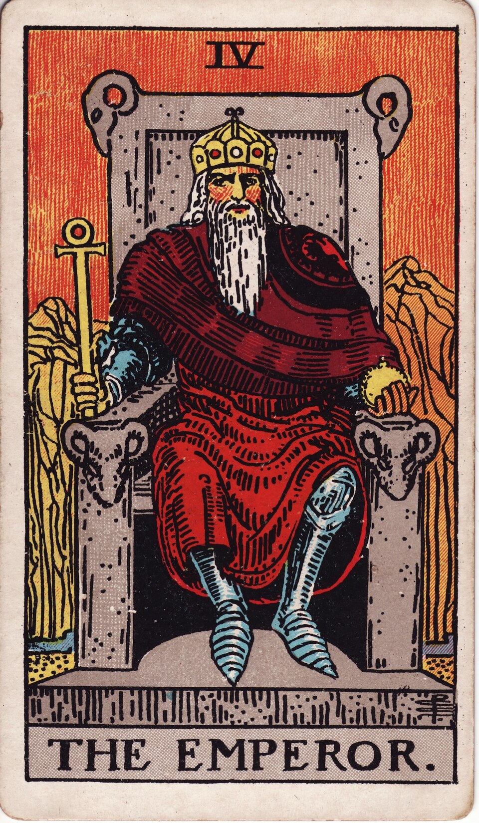 The Emperor (IV), from the Rider-Waite-Smith tarot