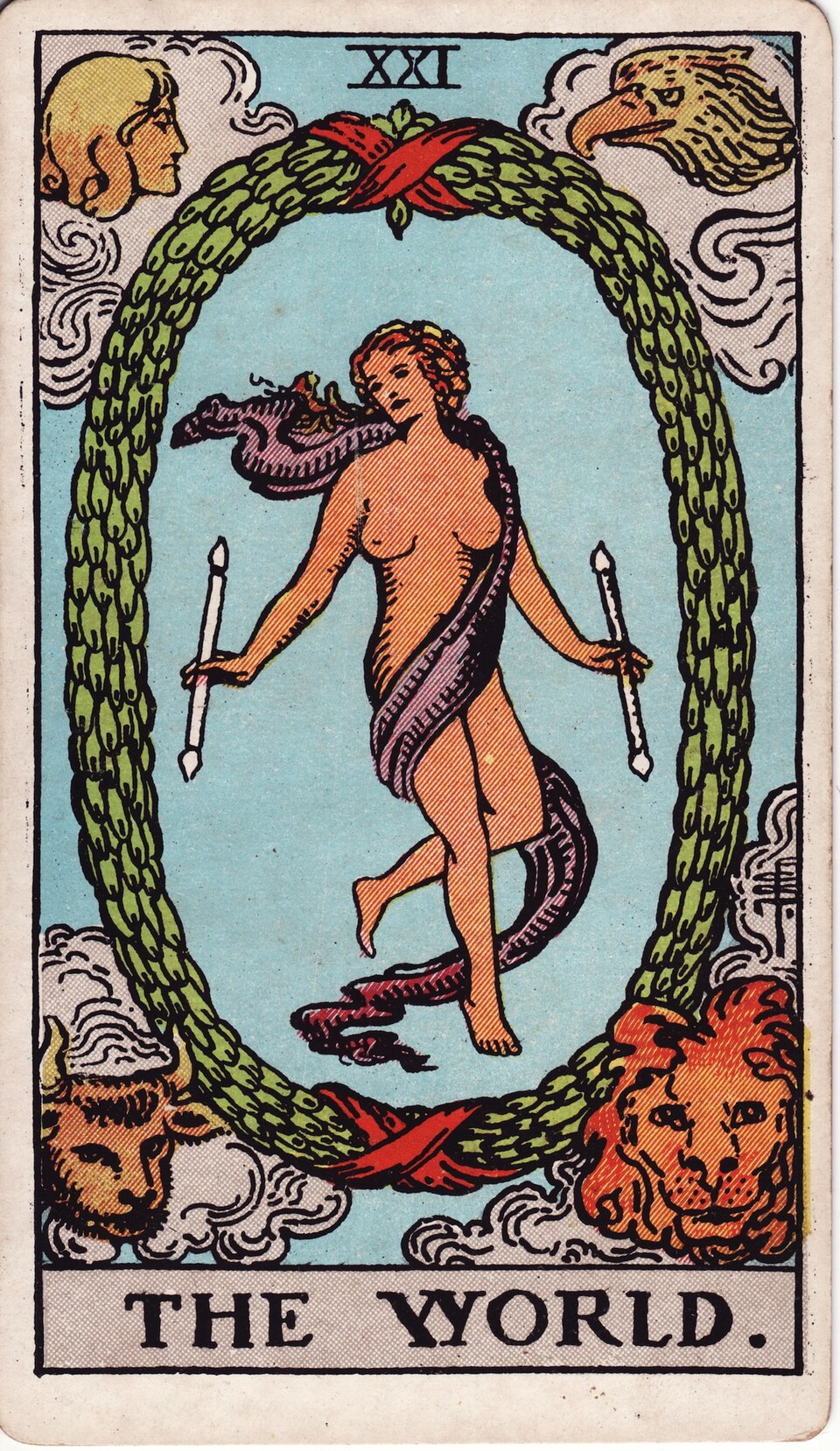 The World (XXI), from the Rider-Waite-Smith tarot